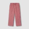 JAJU [JAJU/자주] 여 플란넬 파자마 세트_다크레드 [JAJU] Women's Flannel Pajama