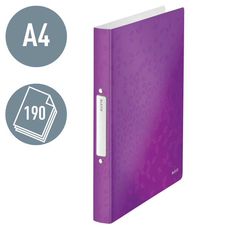 Leitz 2 Ring Binder, Holds up to 190 Sheets, Wow