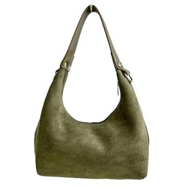 Suede Crescent Bag for Women Vintage Shoulder Bag Sling Underarm Purse Brown Suede Handbag Travel Work Tote Purse