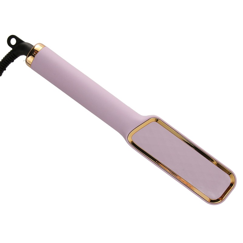 Negative Ion Hair Straightener Brush LCD Display Dual Use Heated