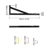 QWORK 24" Heavy Duty Folding Shelf Brackets for Wall Mounted