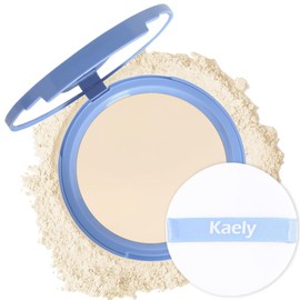 Kaely Pressed Face Powder Compact, Oil Control Flawless Makeup Setting Powder, Perfection Matte Compact Powder Foundation, polvo compacto de maquillaje, Lightweight Waterproof, 04 Nude Translucent