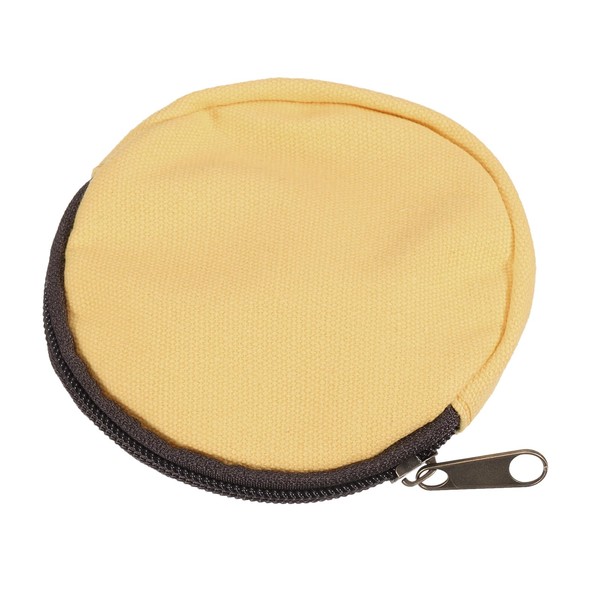 sourcing map Mini Canvas Coin Purse Pouch, 3.9" Blank Round