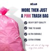 Plasticplace 32-33 Gallon Trash Bags │ 1.5 Mil │ Pink