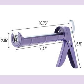 Bates- Caulking Gun, 10:1 Thrust Ratio, Lavender, Caulking Tool Gun, Caulk Gun No Drip, Hand Caulking Guns, Silicone Gun, Caulking Gun Tool, No Drip Caulk Gun, Caulk Guns, Caulking Gun Dripless