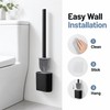 Wall Mounted Silicone Toilet Brush for Bathroom Cleaning – Flat