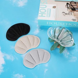 SUMEIKE 2 Pairs Shoe Inserts for Shoes Too Big Self-Adhesive Heel Grips Shoes Pads Back Insoles Anti Blister Shoe Liners Heel Protectors (Beige)