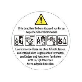 WangsLICHT 480 Stk Deutsche Sicherheitshinweise Aufkleber Warnhinweise Etiketten f√ºr Kerzen DIY Kerzenherstellung entspricht Norm DIN EN 15494 (480 St√ºck)