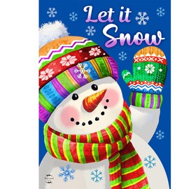 Briarwood Lane Let It Snow Snowman House Flag