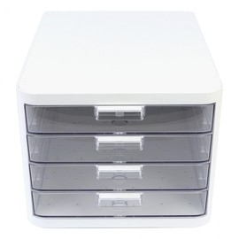 Ritem Clear Multi Cabinet 4-Tier Dark Gray