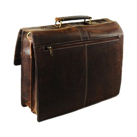 Leather Messenger Bag for Men, 16 Inch Laptop Bag, Crossbody Bag Men, Vintage Handmade Leather Satchel Bag Men, Full Grain Business Briefcase Shoulder Bag for Office/Work/Travel