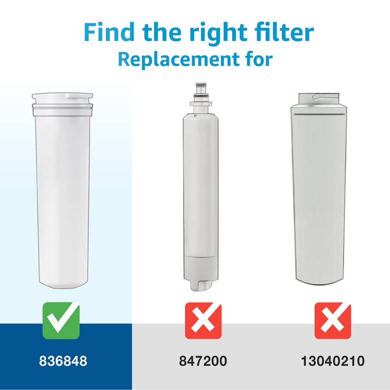 AQUA CREST 836848 Fridge Water Filter, Replacemen for Fisher &