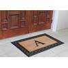 A1HC Rubber & Coir Floral Border Monogrammed Doormat, Classic Paisley,