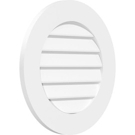 Ekena Millwork GVPRO36X3601SN Round Surface Mount PVC Gable Vent, Factory Primed White