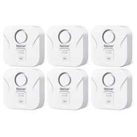 Geevon 6 Pack Water Leak Detectors for Home, 100dB Loud Water Alarm Sensor Leak Detection with Drip Alert for Basements, Laundry Rooms, Kitchen, IP56 Waterproof(Battery Included)