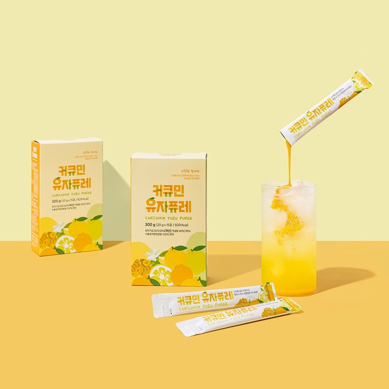 Curcumin yuzu puree 15 packets / 커큐민 유자퓨레 15포