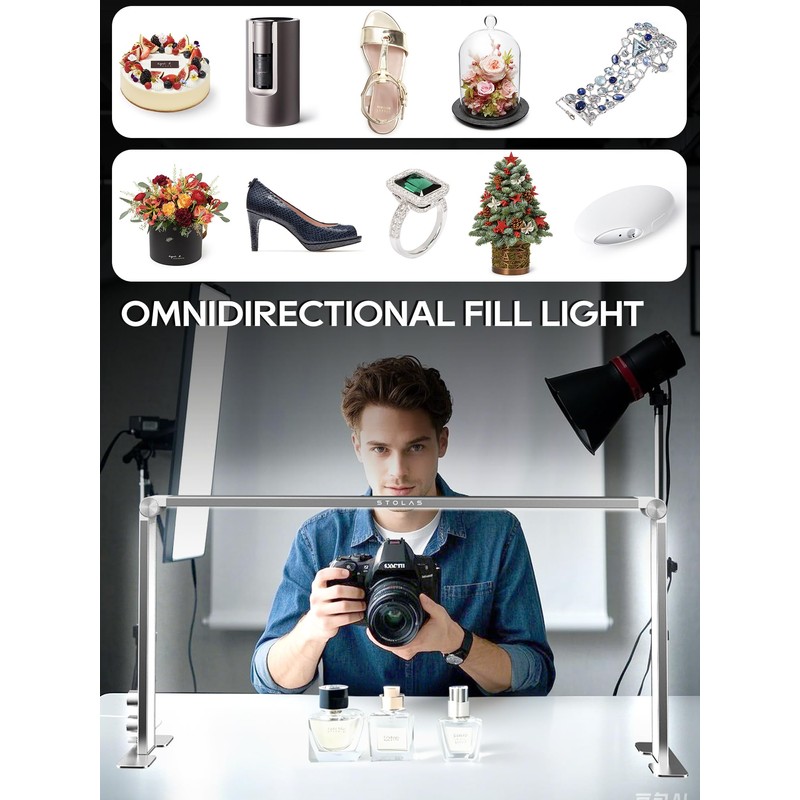 STOLAS Nail Tech Lamp for Desk, 4000K-6000K Dimmable LED Manicure