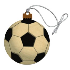 GRAPHICS & MORE Soccer Ball Football Wood Christmas Tree Holiday Ornament