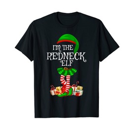 Passende Familiengruppe I'm The Redneck Elf Christmas T-Shirt