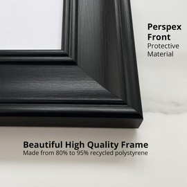 Aryllis 10x8 Photo Frame (25.4cm x 20.32cm), Brushed Black, Freestanding & Wall Mountable Picture Frame for 10x8 Prints