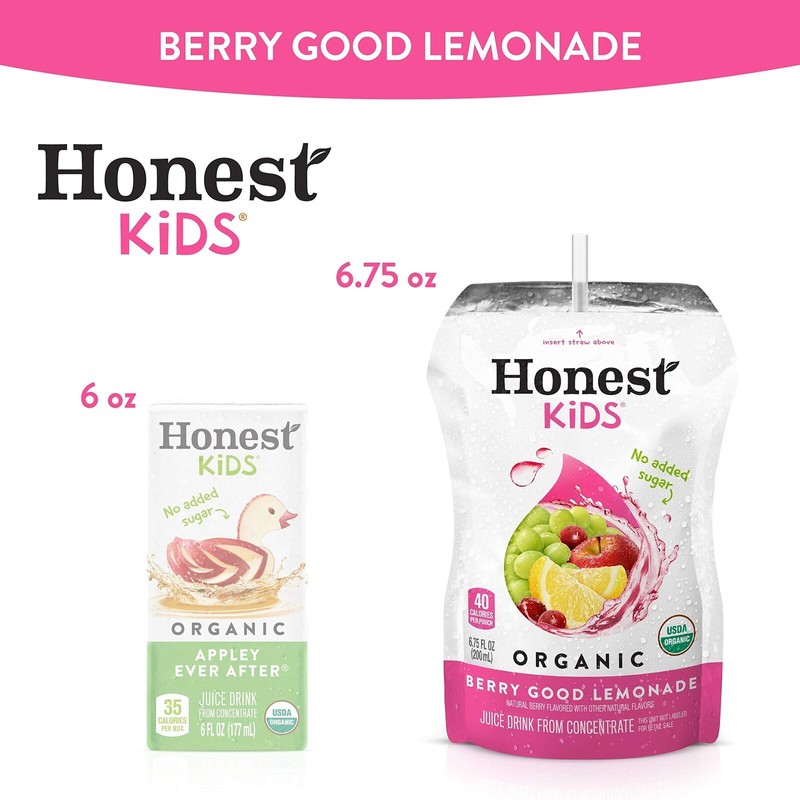 Honest Kids Juice Drink Pouches 32 Pack Gluten Free 6.75