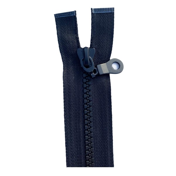 Chunky No.5 Plastic Molded Zip Open End (Black (322), 28