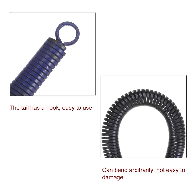 sourcing map PVC Pipe Bending Spring 17.2 mm Outer Diameter