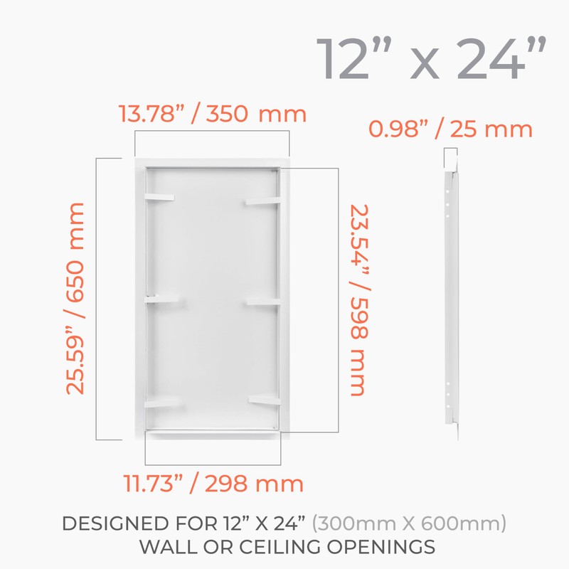 HVAC OV 12 x 24 Inch Metal Access Panel for