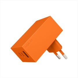 Reduct® Edge.65 USB Charger, 65 W, Fast Charger, Multiple USB Ports (2 x USB-C + 1 x USB-A), Certified and Manufactured to the Highest Standards (Autumn/Orange)
