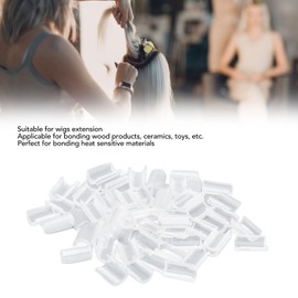 Hair Extension Granule Keratin with High Viscosity Resin for Wigs, Nail Tip Hair Extensions, Transparent Beads, 1 Bag, Multipurpose Heat Sensitive Materials Bonding Pellets