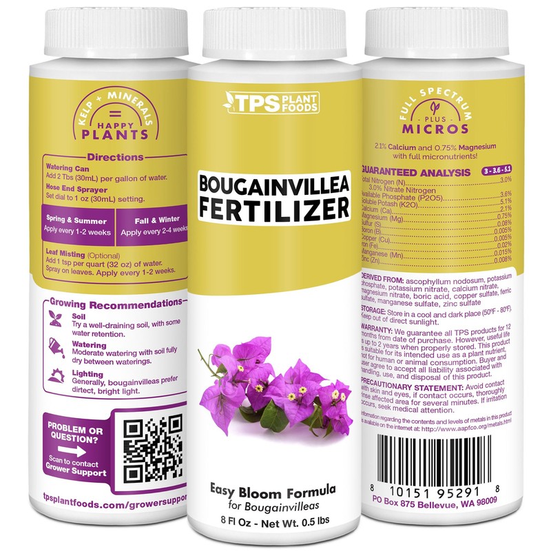 Bougainvillea Fertilizer, Complete Liquid Bougainvillea Plant Food, 32 oz (1