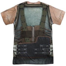 Popfunk Dark Knight Rises Bane Costume Unisex Adult Sublimated Costume T-Shirt (Front/Back), 2X-Large, Multicolor
