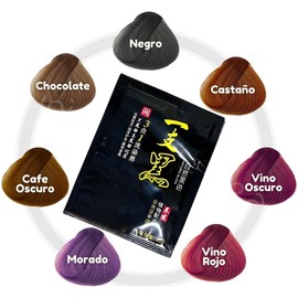 YAYAN HOUSE | 12 Sobres Shampoo Tinte Instantáneo 15min Cubre Canas Natural con Cepillo Aplicador - Sin Amoníaco, Fórmula Herbal con Jengibre, Cabello Suave y Brillante (Café oscuro)