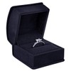 Noble Luxurious Suede Ring Jewellery Box with Matching Two Piece