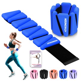 Wrist Ankle Weights Bangles 2lb for Women, Adjustable Silicone Pilates Weights Bracelet, Heavy Duty Fasteners Wearable Arm & Leg Weights for Yoga, Pilates, Barre, Walking and Gym (Set of 2)