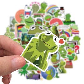 Cute Frog Stickers for Laptop(50 Pcs),Gift for Kids Teens Adults Girl,Frog Waterproof Stickers for Water Bottle,Vinyl Stickers for Scrapbook,Journal,Dairy,Skateboard