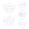 TOVINANNA 2Pcs Mini Manicure Cups with Lids Heart Shaped Nail