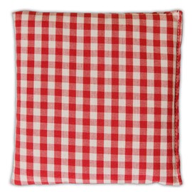 Cherry Stone Cushion 12 x 12 cm Red/White - Heat Cushion & Cold Cushion - Grain Cushion with Cherry Stones