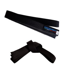MMASPORT The Fight Evolution Karate Belt Judo Aikido Taekwondo Martial Arts Cotton Belt (300cm, Black)
