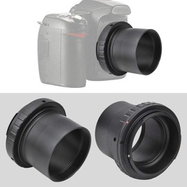 Telescope Adapter Ring, T2 2 Inch Telescope to DSLR Adapter Ring Set, Metal Telescope Adapter Ring Lens Converter Stand Alone Eyepiece Lens Adapter Ring for Mount Cameras