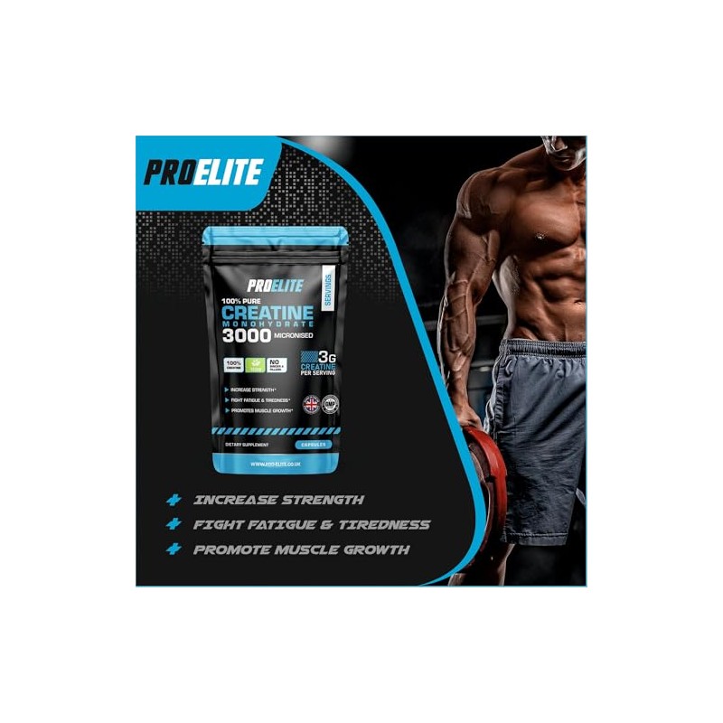 Creatine Capsules x 360 Vegan 3000mg of Unflavoured Creatine Monohydrate