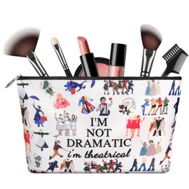 AYBUY Kosmetiktasche Damen, Schminktasche für Musikliebhaber, Tragbare Kosmetiktasche, Kosmetiktasche mit Reißverschluss, Geeignet für Musikliebhaber, Sänger und Musiker(C)