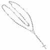 925 Solid Pure Sterling Silver Rosary Cross Virgin Mary Prayer