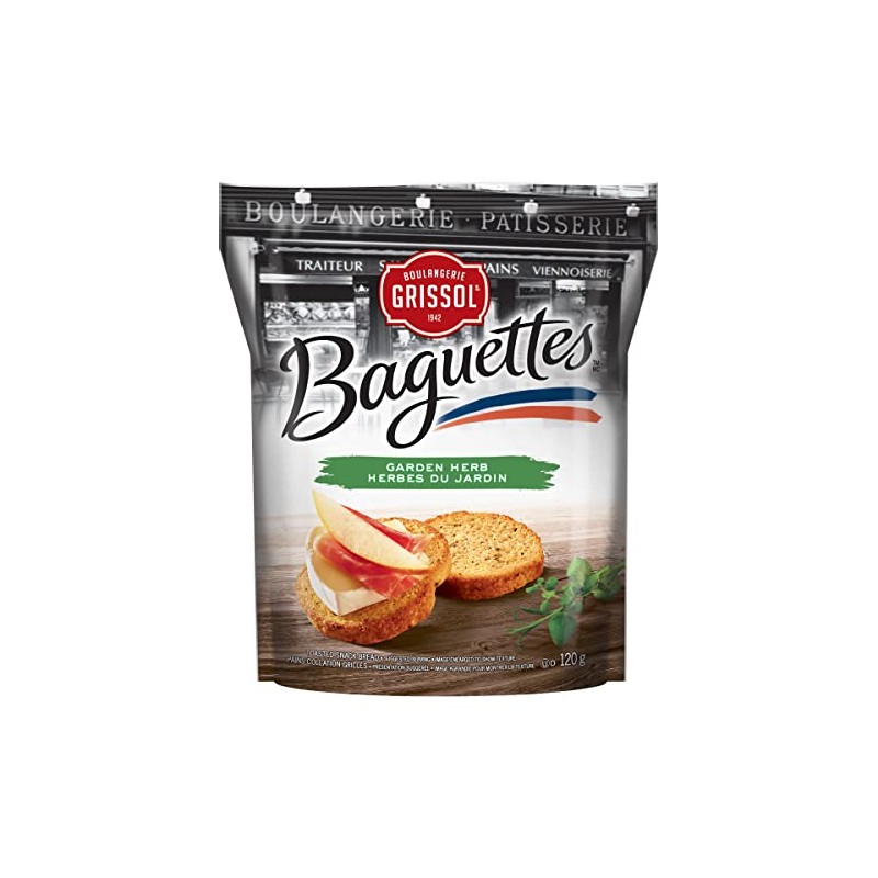 Boulangerie Grissol Baguettes, Garden Herb - Light and Crispy, Perfects