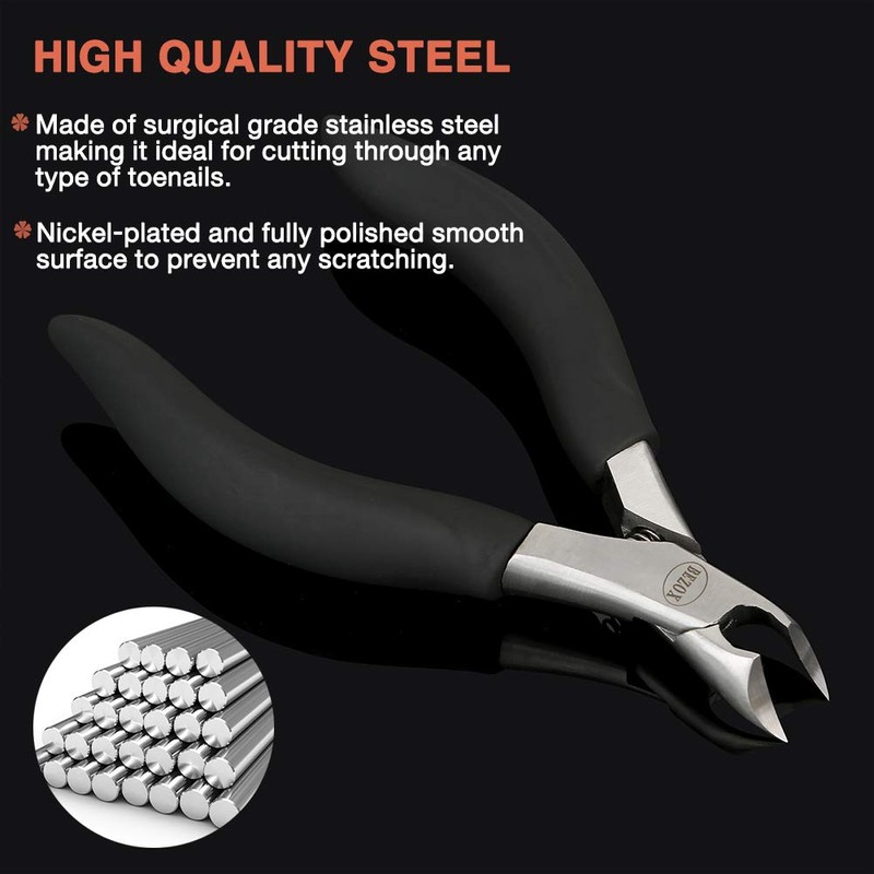 BEZOX Toe Nail Clippers for Thick or Ingrown Nails -