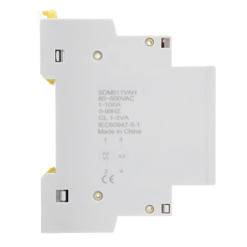 Digital Display Energy Meter Din Rail Mounted Volts Amps Hertz