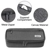 WEMATE Pencil Case, 5 Compartments, Large Capacity, gray
