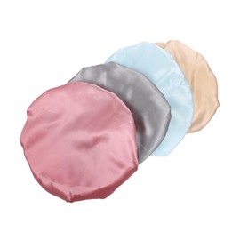 FOMIYES Reusable Bathing Hair Cap Double-layer Elastic Headwear for Women Dry Hair during Shower