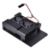 For Raspberry Pi 4B Black Aluminum Alloy Protective Box Enclosure