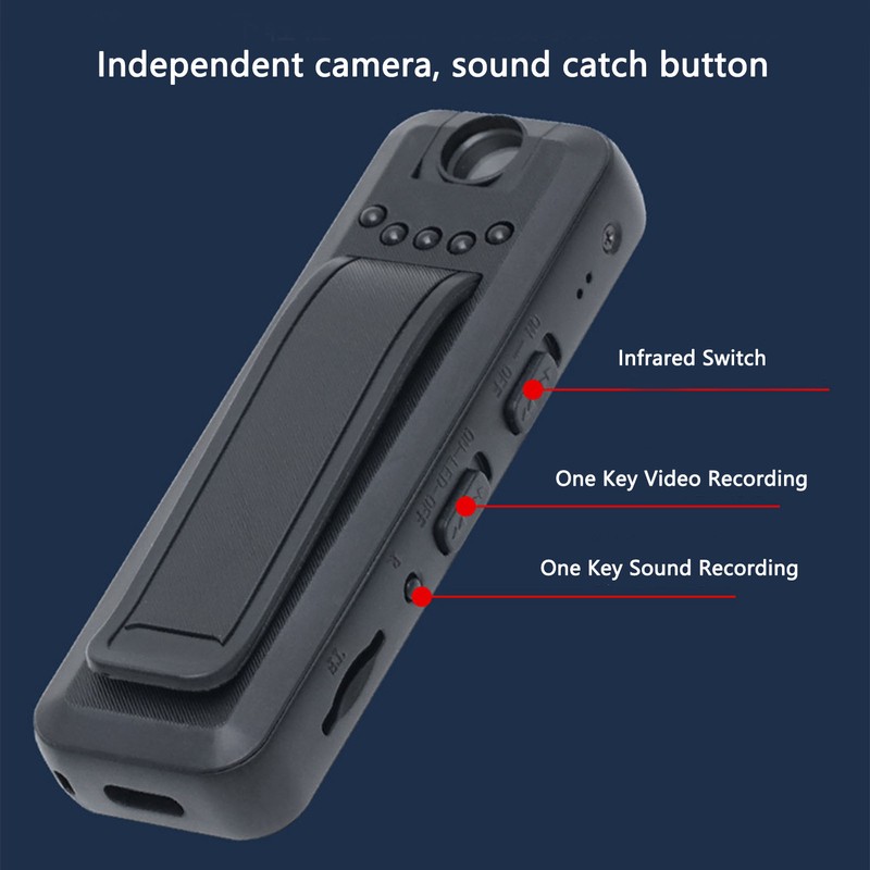 Wearable HD Camera with Clip Voice Recording Photo Multifunctional Mobile